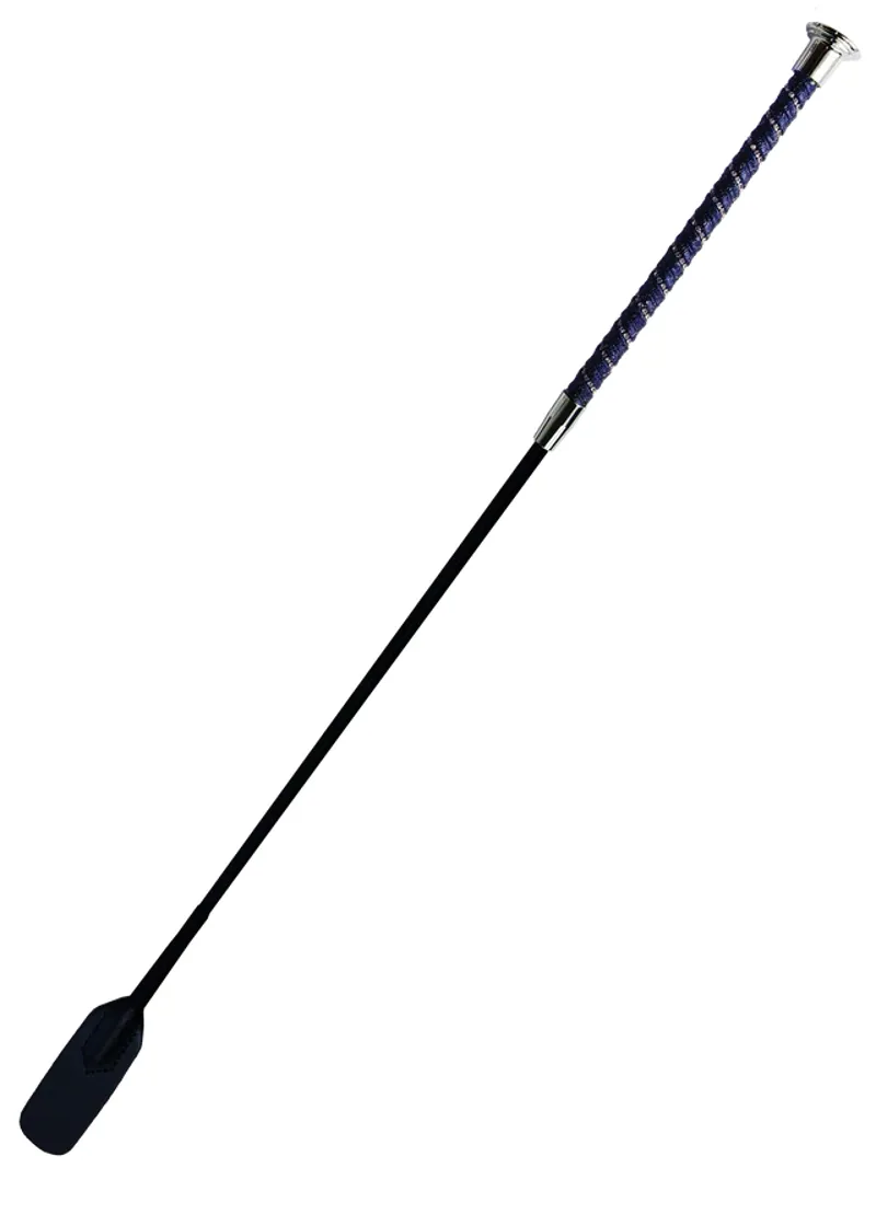 Woof Wear Twisted Riding Whip 60cm Navy/Silver-1