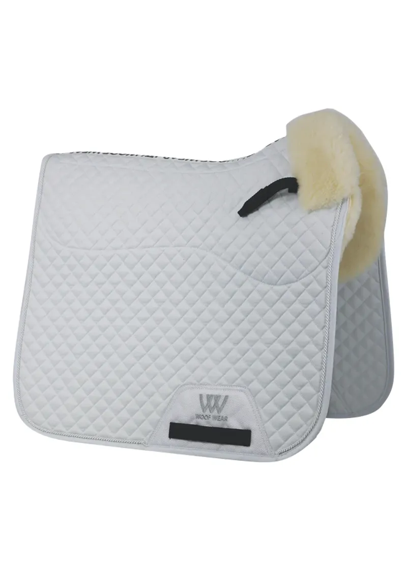 Woof Wear Dressage Sheepskin Saddle Pad Large White