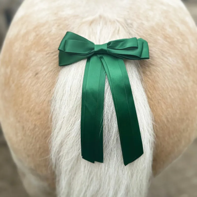 Equetech Horse Competition Warning  Tail Ribbon Green-1