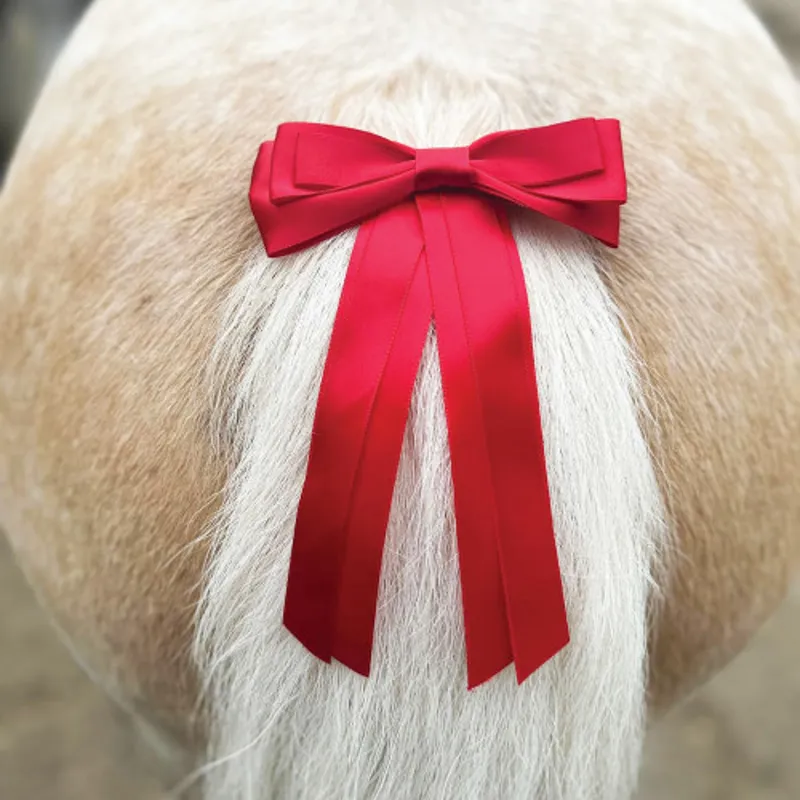 Equetech Horse Competition Warning  Tail Ribbon Red-1