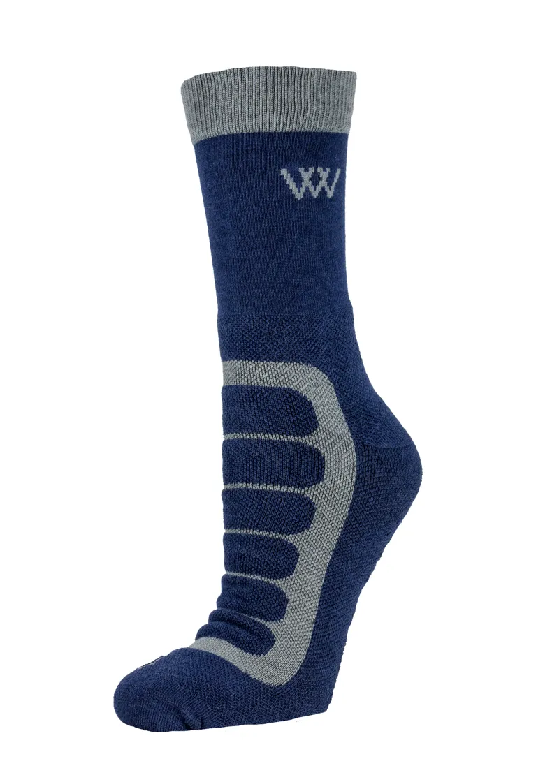 Woof Wear Short Bamboo Socks 2 Pair Pack Navy/Grey