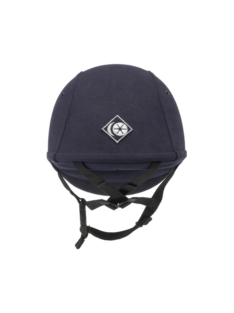 Charles Owen YR8 Suede Riding Hat Round Fit Navy/Navy-1