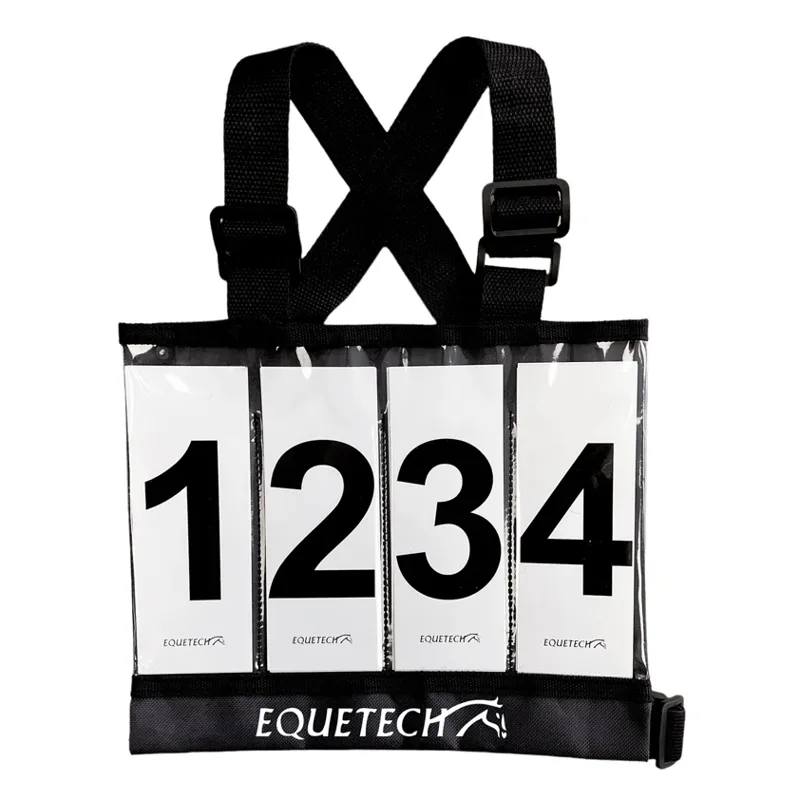 Equetech Mini Eventing Bib Including Numbers Black-1