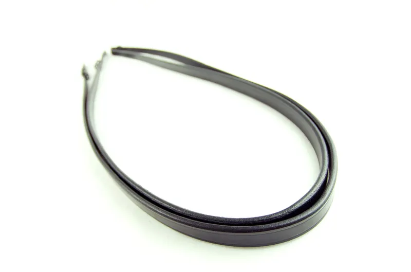 Dever Ascot 5/8in Plain Leather Weymouth Reins Black