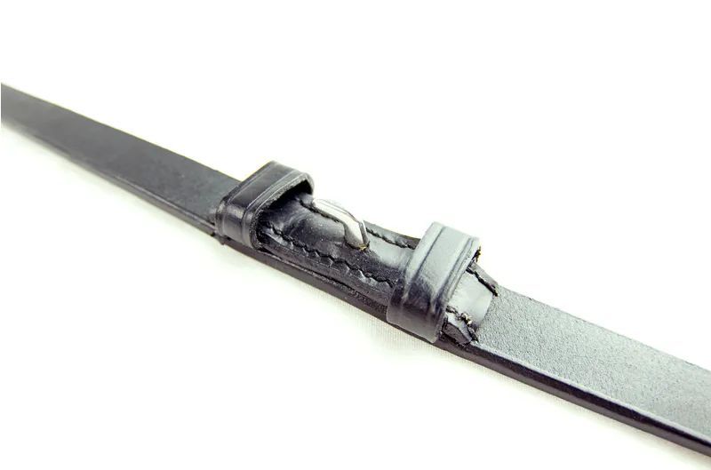 Dever Ascot 5/8in Plain Leather Weymouth Reins Brown-1