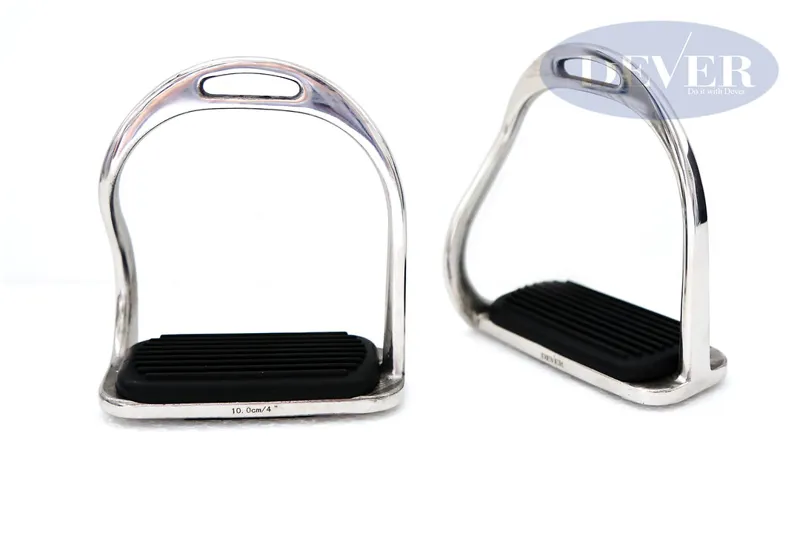 Dever Steel Curved Side Safety Stirrup Irons With Treads