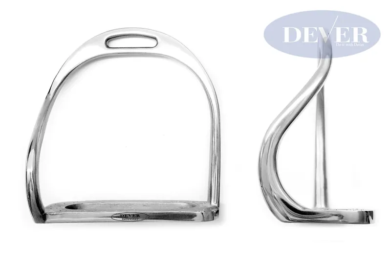 Dever Steel Curved Side Safety Stirrup Irons With Treads-1
