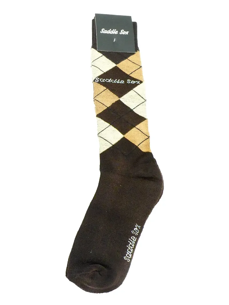 Dever Argyle Horse Riding Socks Brown