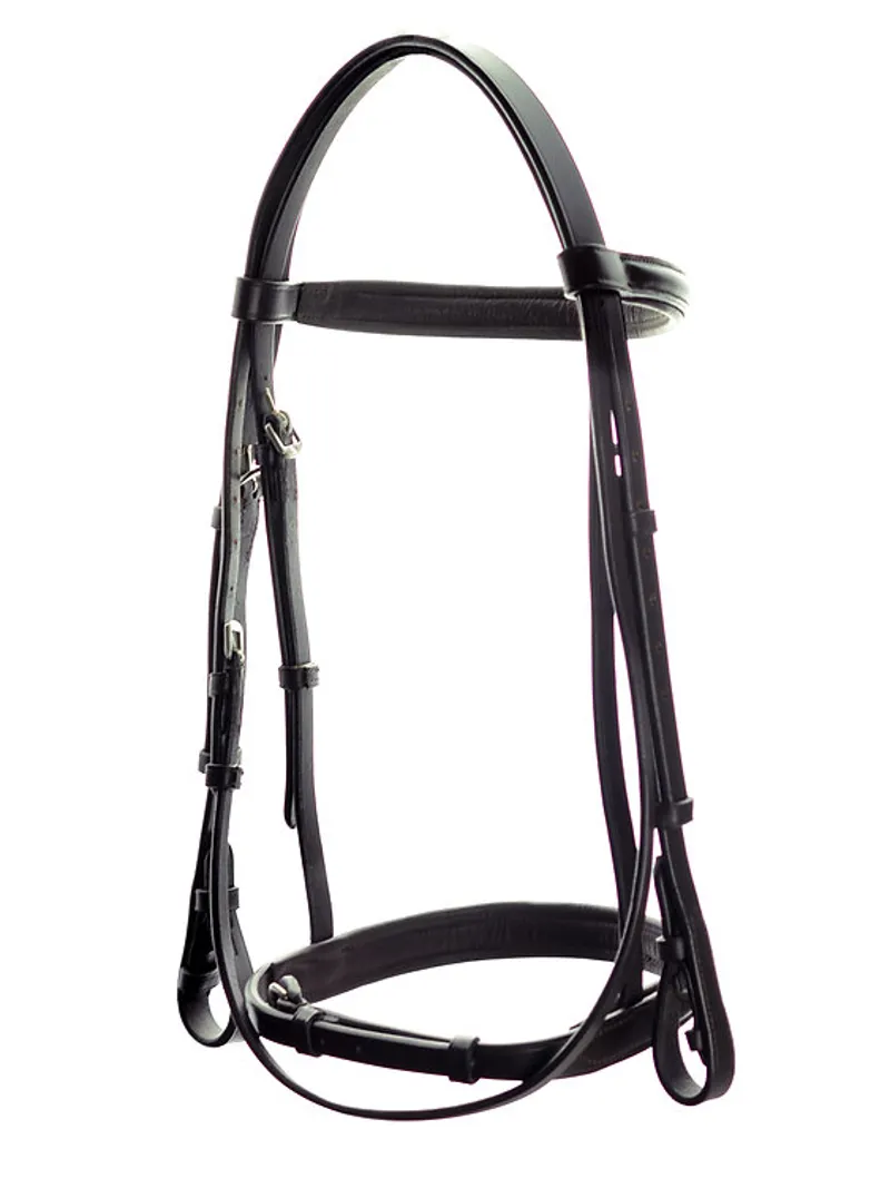Dever Ascot Comfort 5/8in Raised And Padded Bridle Brown-2
