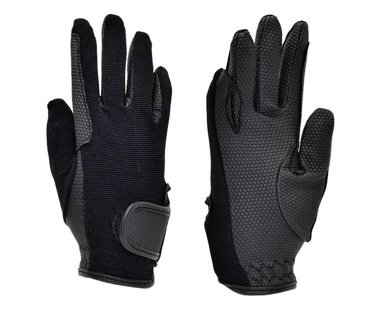 Dever Super Grip Riding Gloves Junior Black