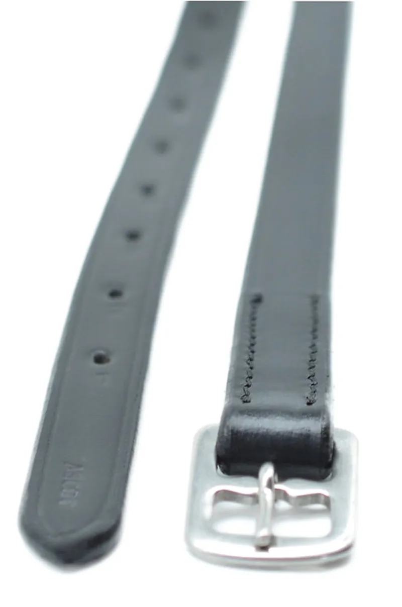 Dever Ascot Childs 3/4in Stirrup Leathers Black-3