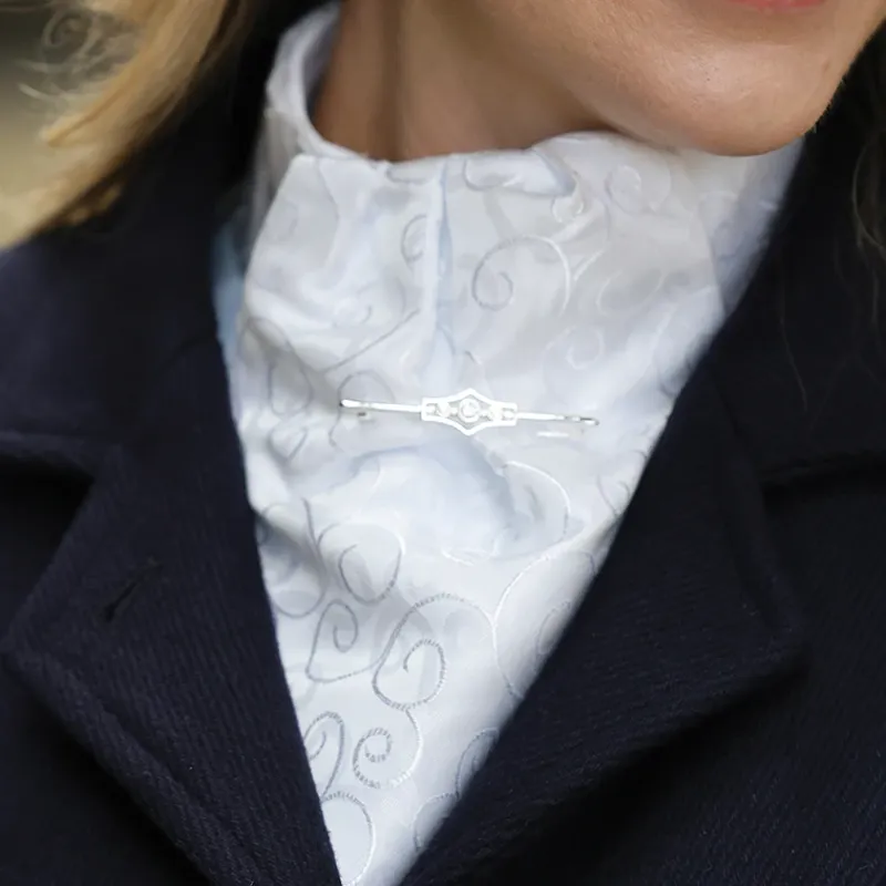 Equetech Silver Deluxe Gatsby Stock Pin-1