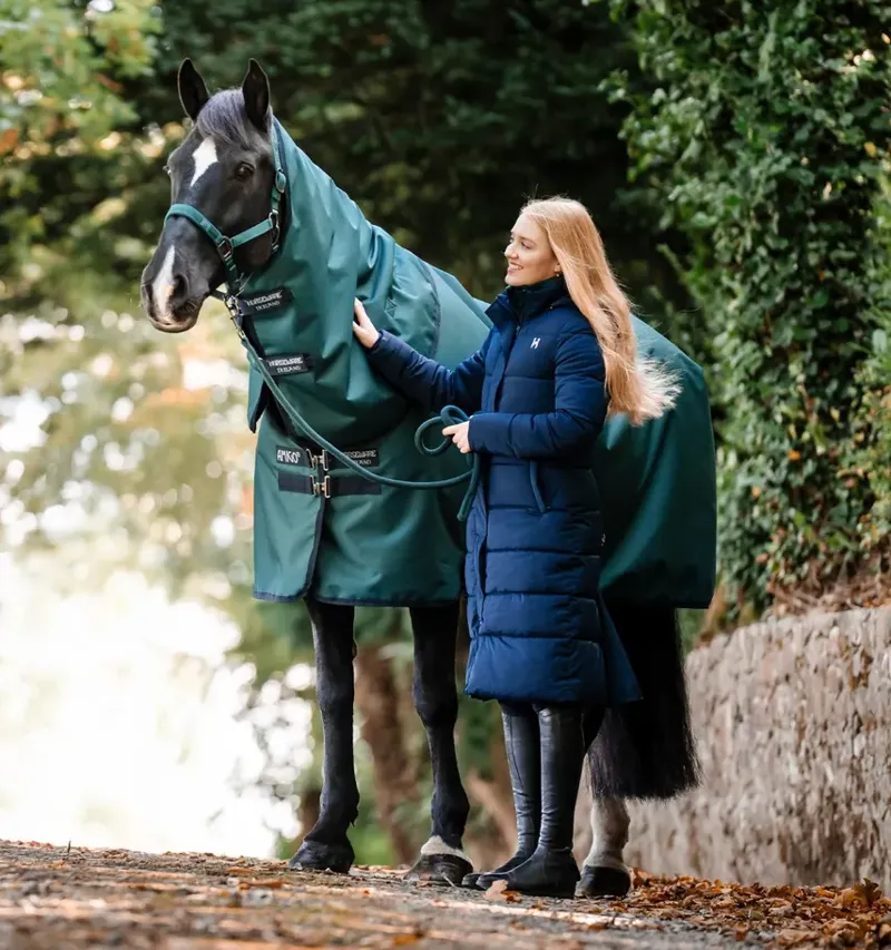 Amigo Ripstop 900D Plus Turnout 100g Light/Medium Weight Rug Dynasty Green/Navy/Silver-3