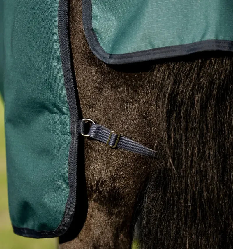 Amigo Ripstop 900D Plus Turnout 100g Light/Medium Weight Rug Dynasty Green/Navy/Silver-2