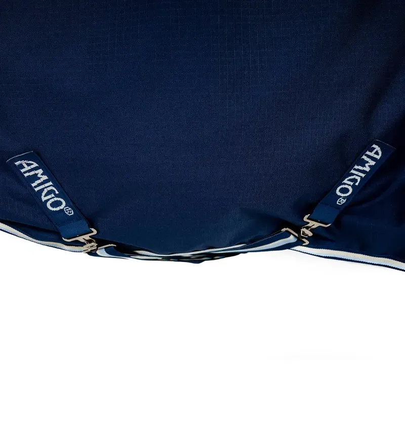 Horseware Amigo Ripstop 900D Plus Turnout 200g Medium Weight Rug Dynasty Whitney Stripes Navy-4