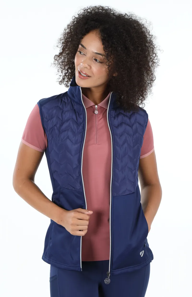 Shires Aubrion Ladies Vale Light Gilet Dark Navy-12