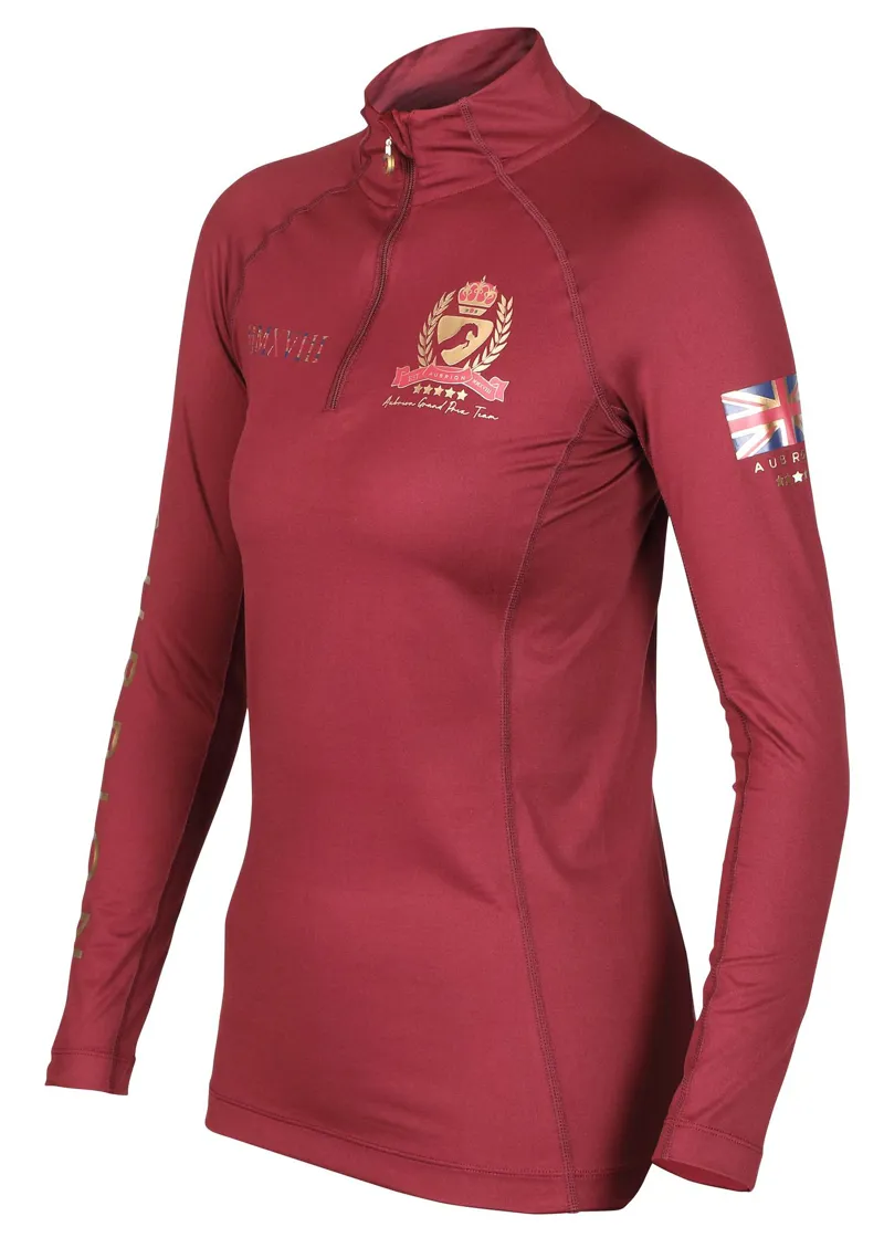 Shires Aubrion Team Junior Base Layer Maroon-1