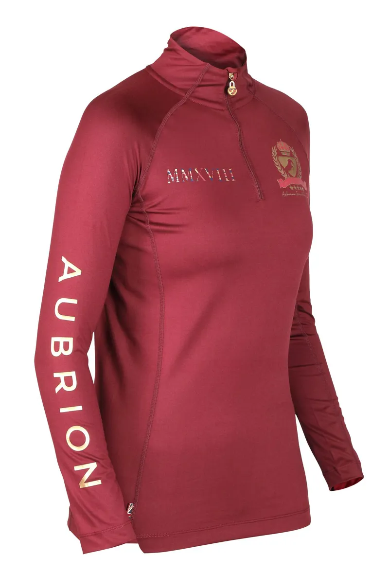 Shires Aubrion Team Junior Base Layer Maroon-2