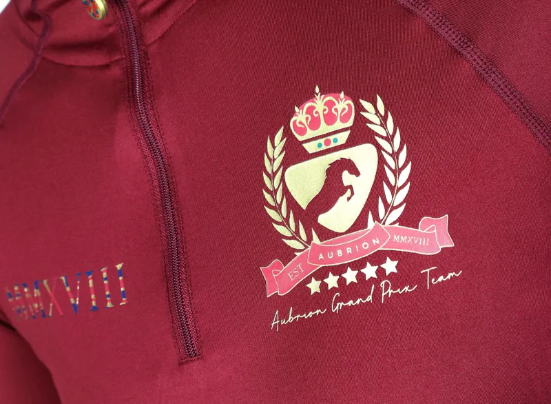 Shires Aubrion Team Junior Base Layer Maroon-6