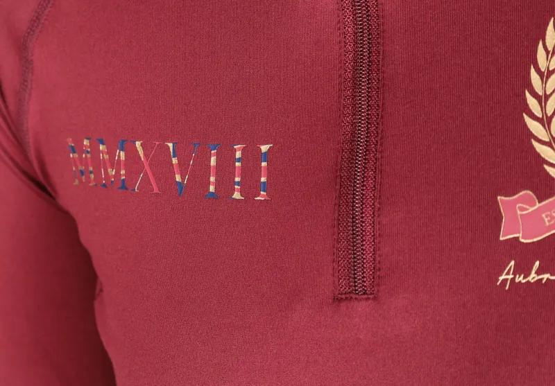 Shires Aubrion Team Junior Base Layer Maroon-7