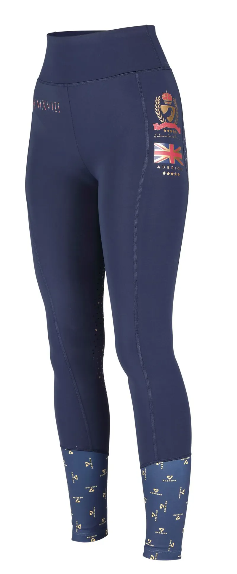 Shires Aubrion Team  Ladies Riding Tights Navy