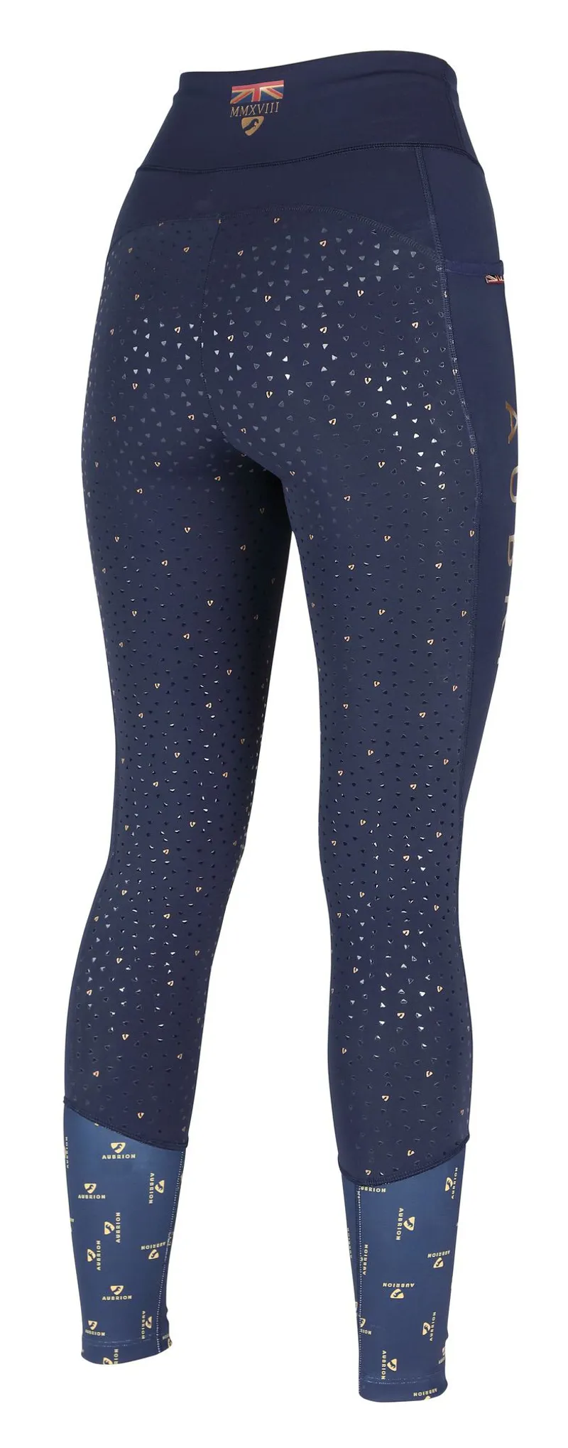 Shires Aubrion Team  Ladies Riding Tights Navy-1