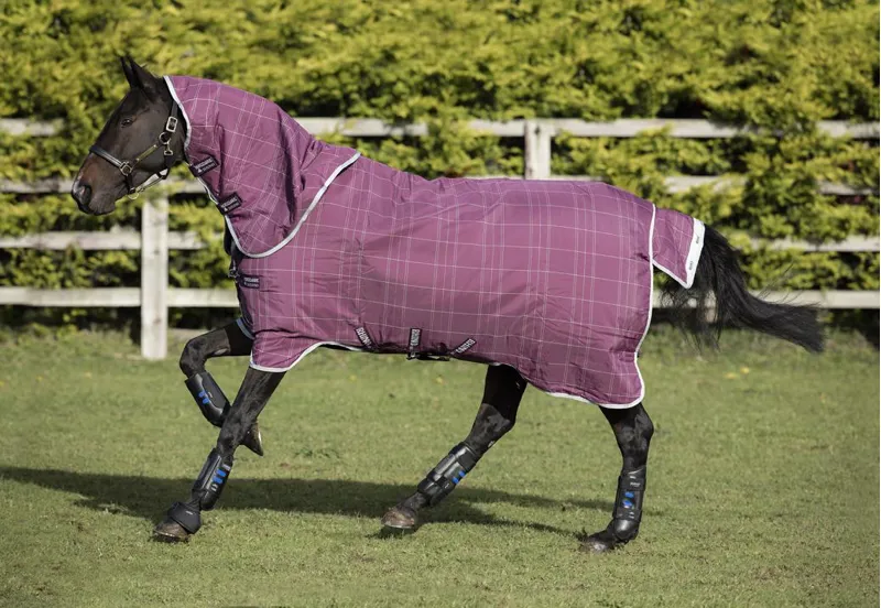 Rhino Plus 0g Lite Weight Turnout Rug Berry/Grey 