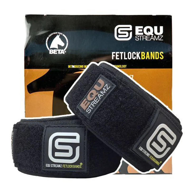 Equ Streamz Magnetic Horse Band Fetlock Black