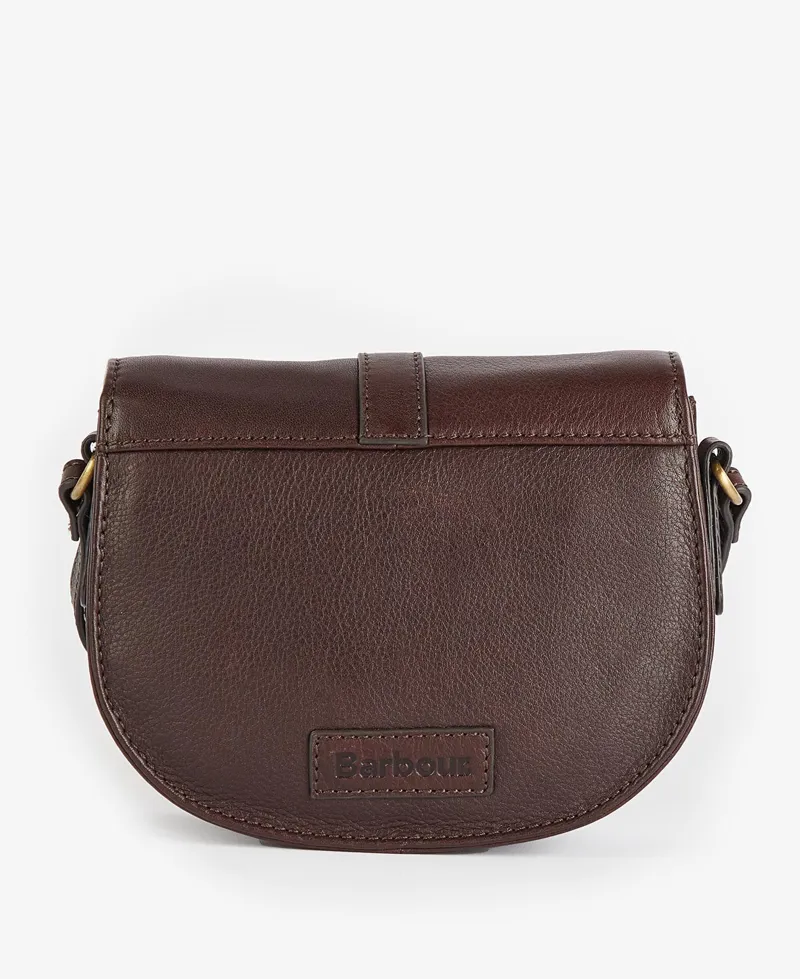Barbour Laire Leather Saddle Bag Dark Brown-5