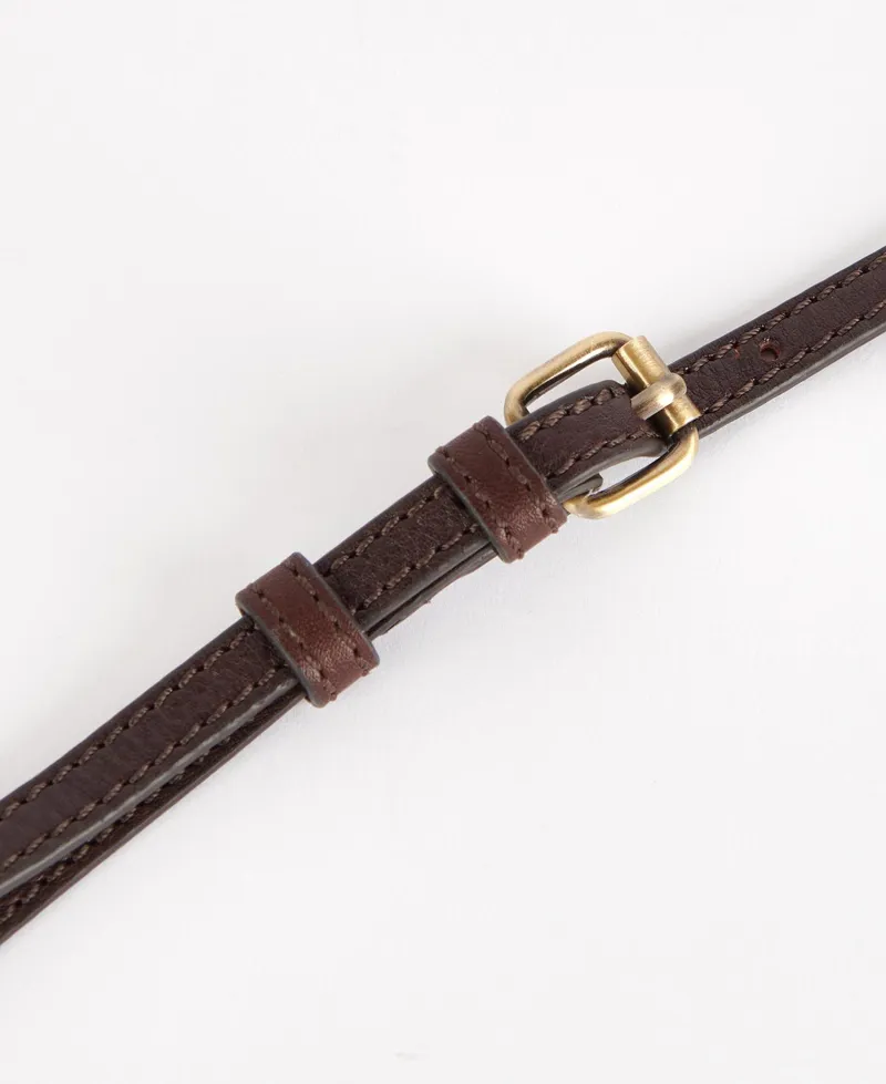 Barbour Laire Leather Saddle Bag Dark Brown-7