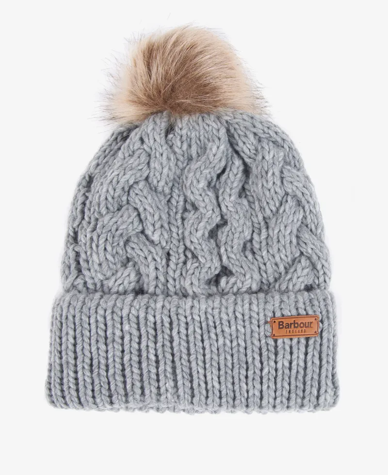 Barbour Penshaw Cable Beanie Grey