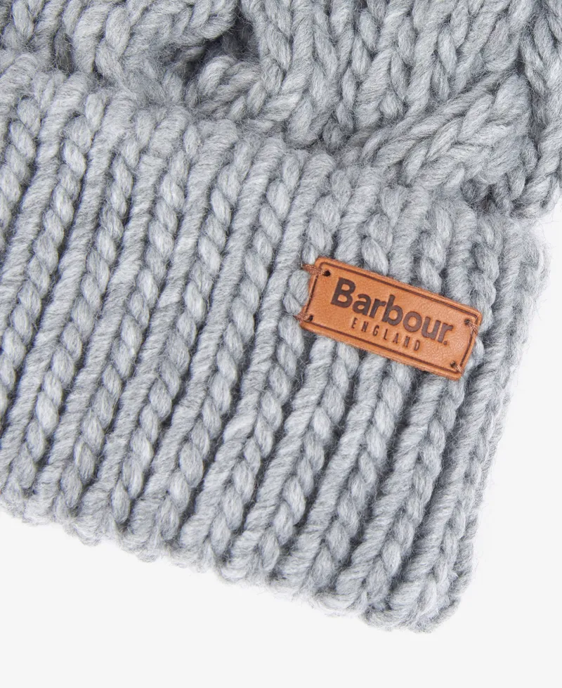 Barbour Penshaw Cable Beanie Grey-2