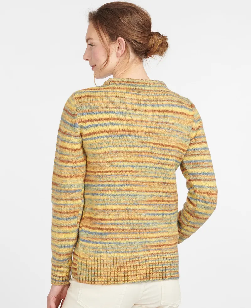 Barbour Ladies Burford Knit Yellow Multi -1