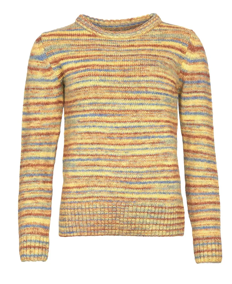 Barbour Ladies Burford Knit Yellow Multi -5