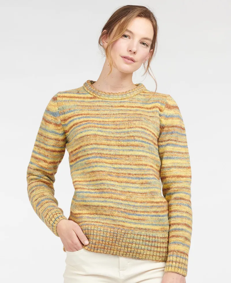 Barbour Ladies Burford Knit Yellow Multi 