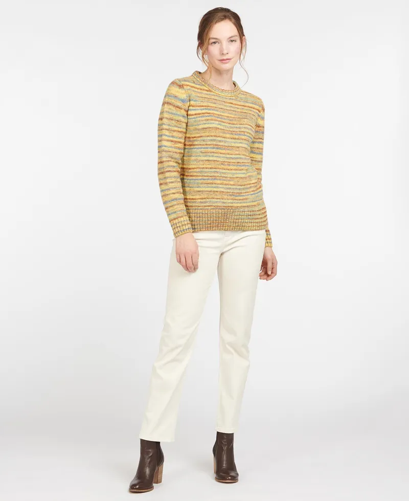 Barbour Ladies Burford Knit Yellow Multi -6