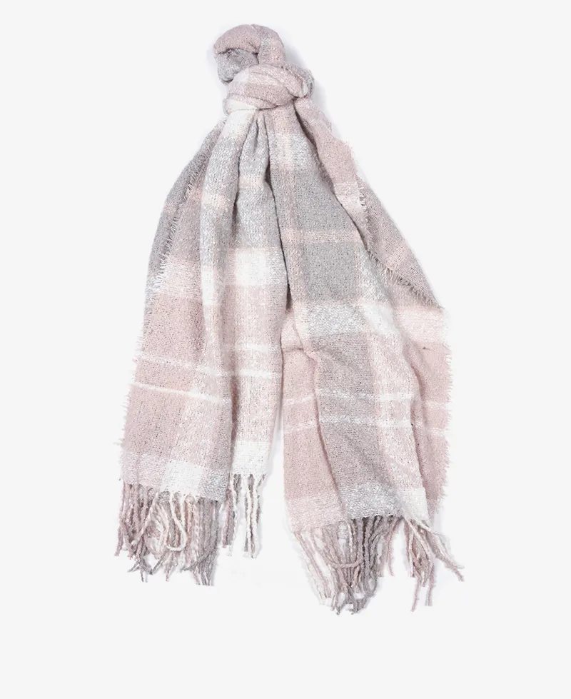 Barbour Ladies Boucle Scarf Soft Pink