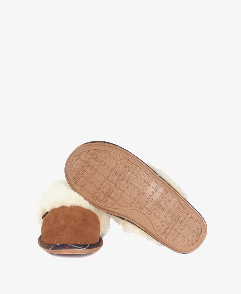 Barbour Ladies Lydia Mule Slippers Camel Suede-1