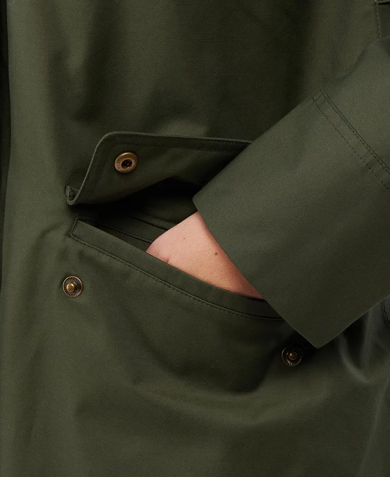 Barbour Ladies Carpel Jacket Olive/Olive Pink Tartan-4