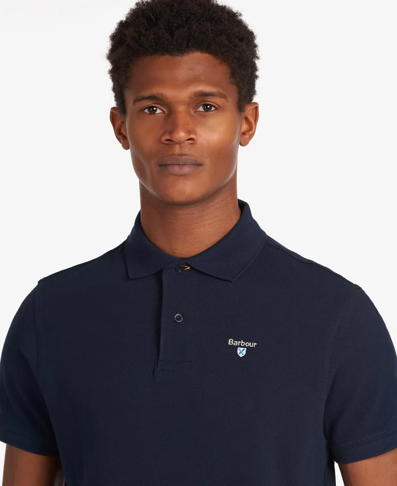 Barbour Mens Sports Polo New Navy-1