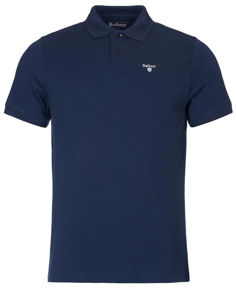 Barbour Mens Sports Polo New Navy