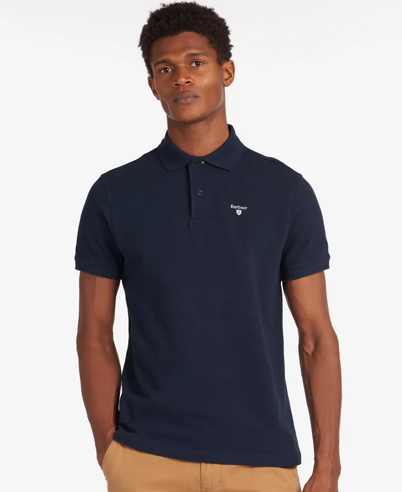 Barbour Mens Sports Polo New Navy-2