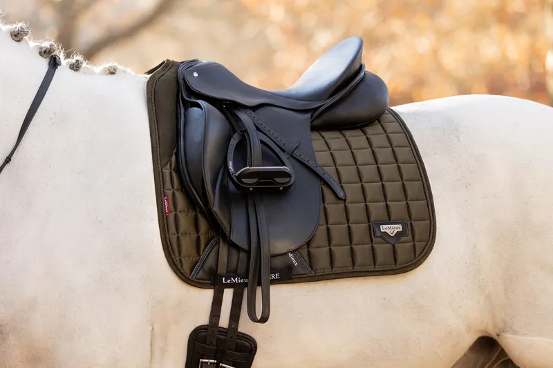 LeMieux Loire Memory Satin Dressage Square Oak Large-3