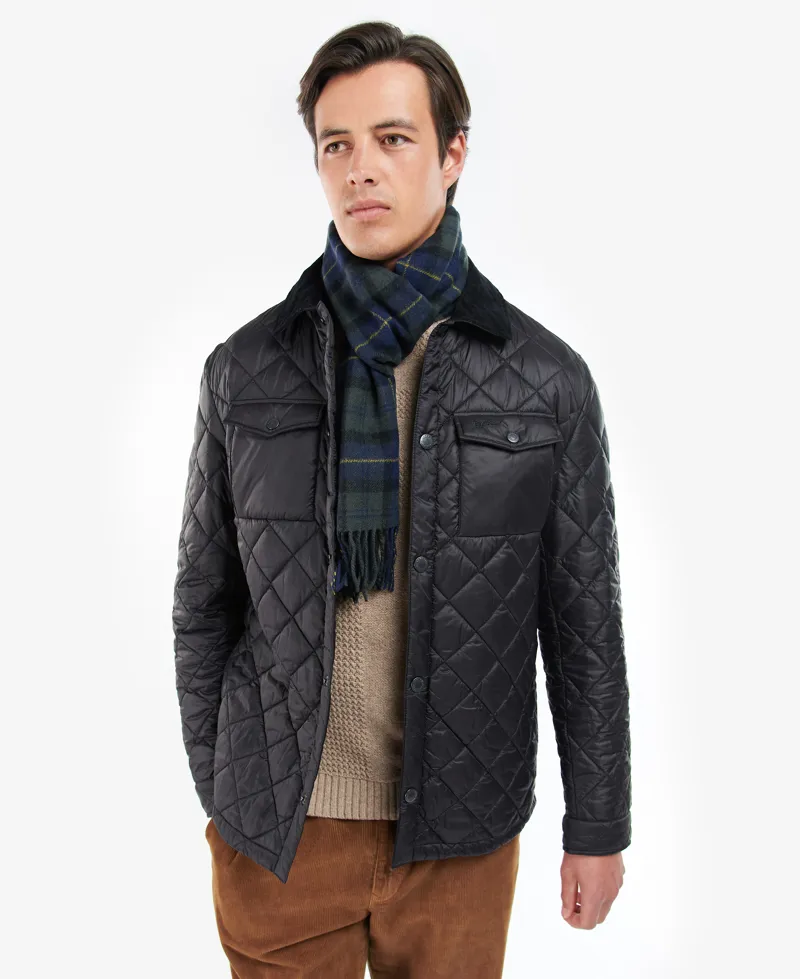 Barbour Tartan Lambswool Sarf Olive Night-3