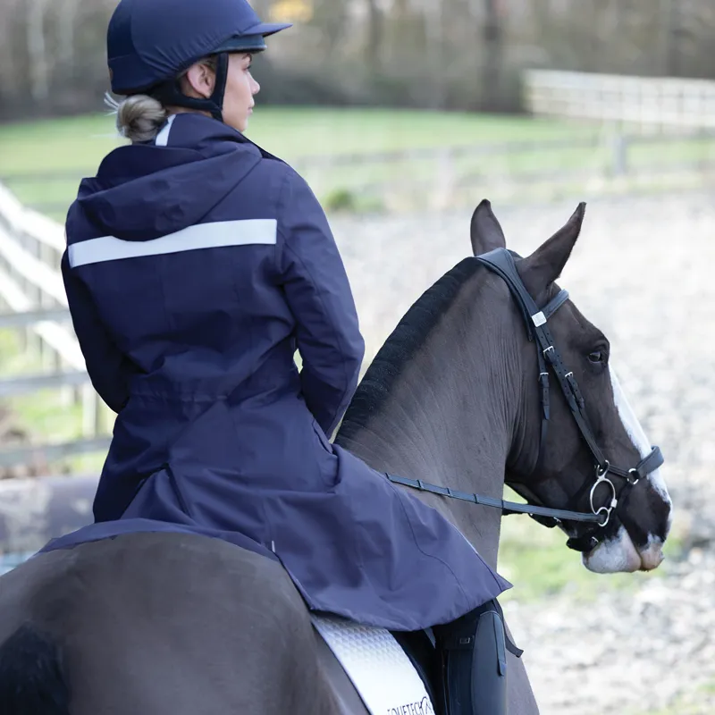 Equetech Venture Elite Waterproof Trench Coat Navy-4