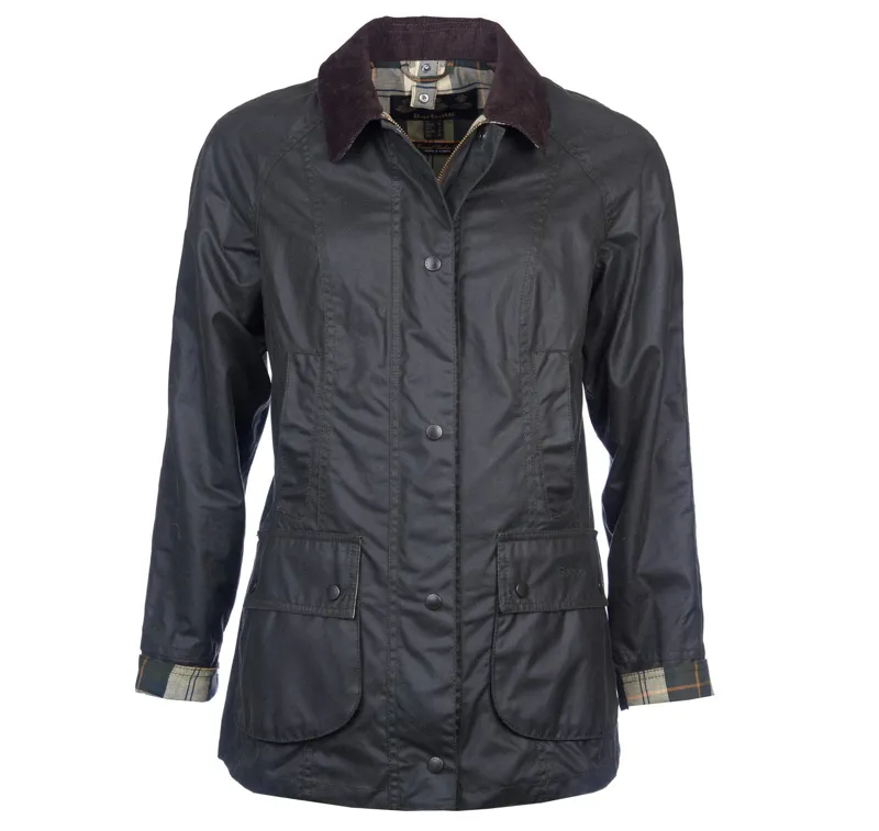 Barbour Beadnell Ladies Wax Jacket Sage