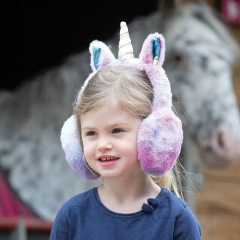 Cache-oreilles Enfant En Fausse Fourrure Arc-en-ciel - Taille Unique 3-8 Ans, Pour Ski, Hiver, Activités Extérieures