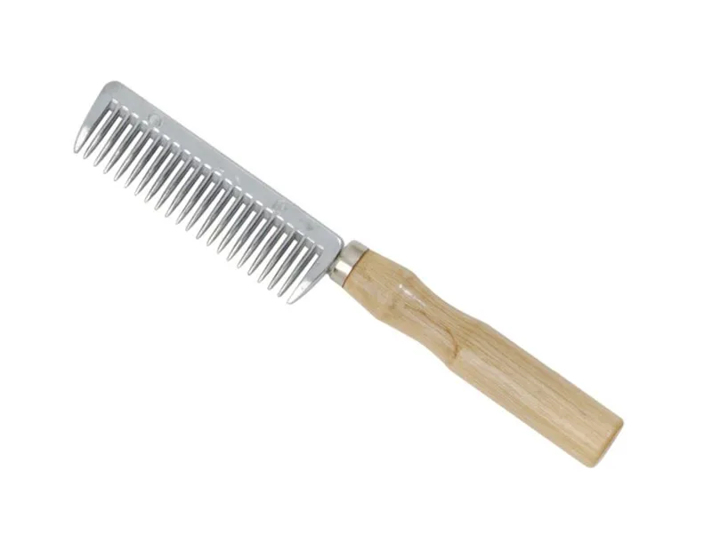 Ezi-Groom Mane Comb With Wooden Handle
