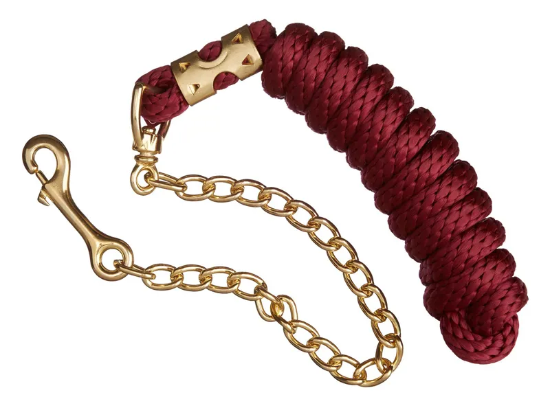 LeMieux Leadrope With Chain 2.5M Burgundy