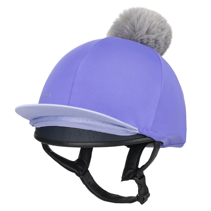 LeMieux Pom Pom Hat Silk Bluebell-2